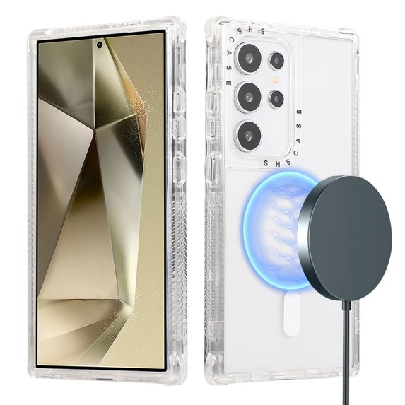 Dteck for Samsung Galaxy S24 Ultra Case, Compatible with MagSafe, Military-Grade Protection, Yellowing Resistant, Scratch-Resistant Back, Magnetic Phone Case for Samsung Galaxy S24 Ultra,White