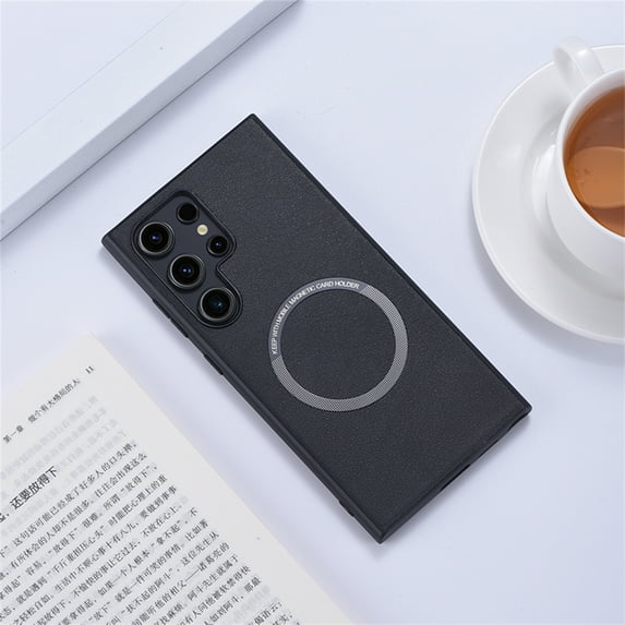 Dteck for Samsung Galaxy S24 Ultra Case Compatible with Magsafe, Magnetic Protective Slim Thin Dual Layer Shockproof Bumper Full Body Rugged Hard Back Anti-Scratch Cover, Black