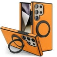 thumbnail image 1 of Dteck for Samsung Galaxy S24 Ultra Case PU Leather, for S24 Ultra Case Magnetic Compatible with MagSafe Ring Stand & Kickstand for Samsung S24 Ultra Phone Case,Orange, 1 of 6