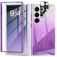 thumbnail image 1 of Dteck for Samsung Galaxy S24 Ultra Case with Screen Protector+Camera Protector, MIL-Grade Drop Protection Stylish Pattern Slim Shockproof Phone Cover for Galaxy S24 Ultra,Purple, 1 of 10