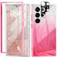 thumbnail image 1 of Dteck for Samsung Galaxy S24 Ultra Case with Screen Protector+Camera Protector, MIL-Grade Drop Protection Stylish Pattern Slim Shockproof Phone Cover for Galaxy S24 Ultra,Rose, 1 of 10