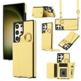 thumbnail image 1 of Dteck for Samsung Galaxy S24 Ultra Case with Shoulder Strap,Magnetic Leather Card Slots Wallet Case Ring Holder Kickstand Cover with Mirror for Galaxy S24 Ultra,Yellow, 1 of 8