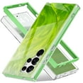 thumbnail image 1 of Dteck for Samsung Galaxy S24 Ultra Case, Slim Fit Anti-Yellow Shockproof Soft TPU Bumper + Hard Front Cover [No Screen Protector] Hybrid Protective Case for Samsung Galaxy S24 Ultra,Green, 1 of 10