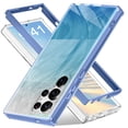 thumbnail image 1 of Dteck for Samsung Galaxy S24 Ultra Case, Slim Fit Anti-Yellow Shockproof Soft TPU Bumper + Hard Front Cover [No Screen Protector] Hybrid Protective Case for Samsung Galaxy S24 Ultra,Blue, 1 of 10