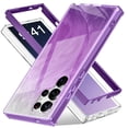 thumbnail image 1 of Dteck for Samsung Galaxy S24 Ultra Case, Slim Fit Anti-Yellow Shockproof Soft TPU Bumper + Hard Front Cover [No Screen Protector] Hybrid Protective Case for Samsung Galaxy S24 Ultra,Purple, 1 of 10