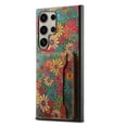 thumbnail image 1 of Dteck for Samsung Galaxy S24 Ultra Case Wallet with Card Holder,Floral Flower Pattern Back Flip Folio PU Leather Kickstand Card Slots Case for Women Girls, Double Magnetic Clasp Shockproof Cover,Green, 1 of 4