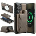 thumbnail image 1 of Dteck for Samsung Galaxy S24 Ultra Magnetic Case with Detachable Wallet Card Holder, Compatible with MagSafe, RFID Blocking Credit Slots Kickstand Shockproof Phone Cover for Women Men,Coffee, 1 of 6
