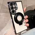 thumbnail image 1 of Dteck for Samsung Galaxy S24 Ultra Magnetic Case with Invisible Stand, Compatible with MagSafe, for Women Girls Luxury Bling Rhinestone Diamond Case Clear Cover for Samsung Galaxy S24 Ultra,Black, 1 of 6