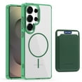 thumbnail image 1 of Dteck for Samsung Galaxy S24 Ultra with Magnetic Removable Magnetic Card Holder Wallet, With Magnetic Wallet Cards, Shockproof Slim Back Hard Case, Green, 1 of 6