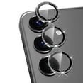 thumbnail image 1 of Dteck for Samsung Galaxy S25 Camera Lens Protector, Glitter Bling Individual Metal Ring Tempered Glass Lens Slim Cover, Strong Adsorption Scratch Resistant Ultra-Thin HD Clear Lens Cover, Black, 1 of 5