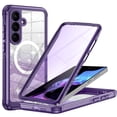 thumbnail image 1 of Dteck for Samsung Galaxy S25 Case Glitter, Compatible with MagSafe, Full Body Shockproof Phone Case with Built-in Tempered Glass Screen Protector Camera Lens Protection 6.2", Purple, 1 of 7