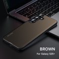 thumbnail image 1 of Dteck for Samsung Galaxy S25+ Case, Magnetic Carbon Fiber Texture Thin Slim Fit Shockproof Hybrid Hard PC Back Drop Protection Lightweight Protective Case Cover, Brown, 1 of 6
