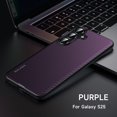 thumbnail image 1 of Dteck for Samsung Galaxy S25 Case, Magnetic Carbon Fiber Texture Thin Slim Fit Shockproof Hybrid Hard PC Back Drop Protection Lightweight Protective Case Cover, Purple, 1 of 6
