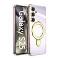 thumbnail image 1 of Dteck for Samsung Galaxy S25 Case with Magnetic Ring Stand, Compatible with MagSafe, Full Camera Lens Protector Plating Bumper Shockproof Phone Cover for Samsung S25 5G 6.2",Purple, 1 of 6