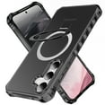 thumbnail image 1 of Dteck for Samsung Galaxy S25 Case with Rotating Magnetic Stand, Compatible with MagSafe, Military-Grade Drop Protection Frosted Translucent Phone Cover for Samsung Galaxy S25,Black, 1 of 6