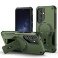 thumbnail image 1 of Dteck for Samsung Galaxy S25+ Case with Stand, Heavy Duty Military-Grade Protection Rugged Case for Galaxy S25 Plus Compatible with MagSafe, Kickstand Shockproof Phone Cover for S25 Plus,Green, 1 of 4