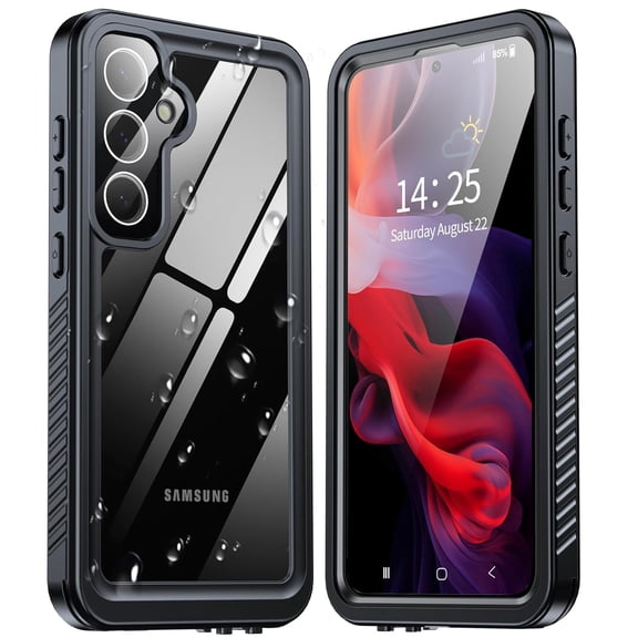 Dteck for Samsung Galaxy S25 Case Waterproof, Built-in Lens & Screen Protector 360 Full Body Heavy Duty Protective Shockproof IP68 Underwater Case for Galaxy S25,Black