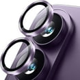thumbnail image 1 of Dteck for Samsung Galaxy S25 Edge Camera Lens Protector, Edge Thin Case Friendly, 9H Shatterproof Tempered Glass with Aluminum Metal Circle Camera Screen Protector Cover Accessories,Purple, 1 of 4