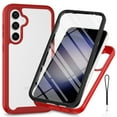 thumbnail image 1 of Dteck for Samsung Galaxy S25 Edge Case with Built-in Screen Protector, Full Body Drop Protection Dual Layer Shockproof Rugged Clear Cover for Samsung Galaxy S25 Edge 2025,Red, 1 of 5