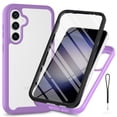 thumbnail image 1 of Dteck for Samsung Galaxy S25 Edge Case with Built-in Screen Protector, Full Body Drop Protection Dual Layer Shockproof Rugged Clear Cover for Samsung Galaxy S25 Edge 2025,Purple, 1 of 5