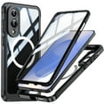 thumbnail image 1 of Dteck for Samsung Galaxy S25 Edge Case Compatible with MagSafe,360° Full Body Case Built-in HD Touch Sensitive Screen Protector Shockproof Clear Cover for Galaxy S25 Edge,Black, 1 of 6