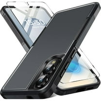 Dteck for Samsung Galaxy S25 Edge Case with Screen Protector, Military Grade Drop Protection Dual Layer Heavy Duty Shockproof Protective Phone Case for Samsung S25 Edge 2025,Black