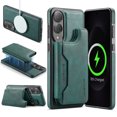 thumbnail image 1 of Dteck for Samsung Galaxy S25 Edge Magnetic Case with Detachable Wallet Card Holder, Compatible with MagSafe, RFID Blocking Credit Slots Kickstand Shockproof Phone Cover for Women Men,Green, 1 of 6