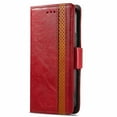 thumbnail image 1 of Dteck for Samsung Galaxy S25 Edge Wallet Case with RFID Blocking, Wallet Hidden Anti-theft Card Holder Cash Slot Side Magnetic Buckle Stand Folio Flip Casual Business Cover, Red, 1 of 4