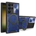 thumbnail image 1 of Dteck for Samsung Galaxy S25 with Magnetic Ring Kickstand, Shockproof Rugged Heavy Duty Armor with Slide Lens Protection Cover Case for Car Mount Holder, Blue, 1 of 7