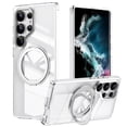 thumbnail image 1 of Dteck for Samsung Galaxy S25 Ultra Case with 360° Rotatable Magnetic Stand, Compatible with Mag-Safe Military-Grade Protection Shockproof TPU+PC Matte Back Cover ,Clear, 1 of 6