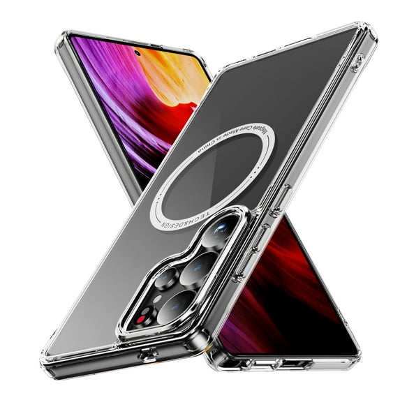 Dteck for Samsung Galaxy S25 Ultra Case, Compatible with MagSafe, Anti-Yellowing Slim Shockproof Magnetic Phone Case for Samsung Galaxy S25 Ultra 6.9" 2025,Clear