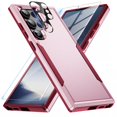 thumbnail image 1 of Dteck for Samsung Galaxy S25 Ultra Case, Full Body Heavy Duty Rugged Shockproof Protective Phone Cover with Tempered Glass Screen Protector and Camera Lens Cover,Pink+Rose, 1 of 6
