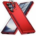 thumbnail image 1 of Dteck for Samsung Galaxy S25 Ultra Case, Full Body Heavy Duty Rugged Shockproof Protective Phone Cover with Tempered Glass Screen Protector and Camera Lens Cover,Red, 1 of 6