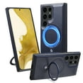 thumbnail image 1 of Dteck for Samsung Galaxy S25 Ultra Case with Magnetic Invisible Ring Stand, Leather Business Phone Case for Samsung S25 Ultra Compatible with Mag Safe Shockproof Classic Slim Cover for Women Men,Blue, 1 of 7