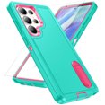 thumbnail image 1 of Dteck for Samsung Galaxy S25 Ultra Case with Screen Protector, for Samsung S25 Ultra Case with Built in Kickstand, Shockproof/DropProof Military Grade Protective Cover for Galaxy S25 Ultra,Mint+Rose, 1 of 7