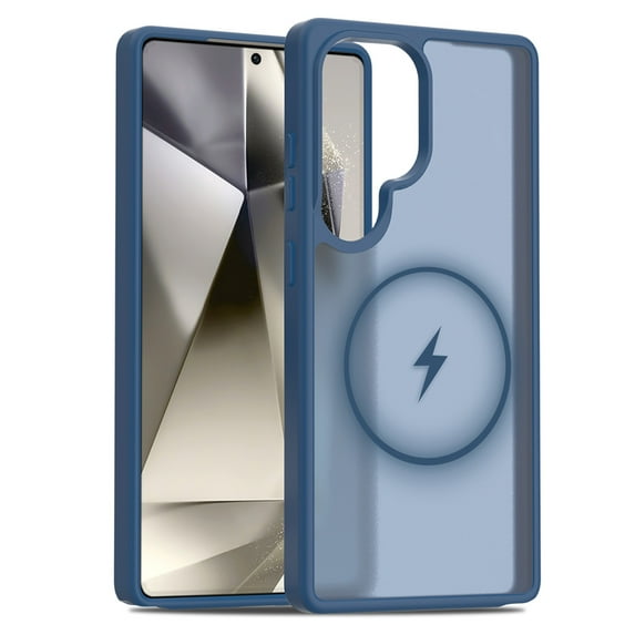 Dteck for Samsung Galaxy S25 Ultra Phone Case, Compatible with MagSafe, Magnetic Case for Samsung S25 Ultra, Military-Grade Protection, Yellowing Resistant, Classic Series, Frosted Blue