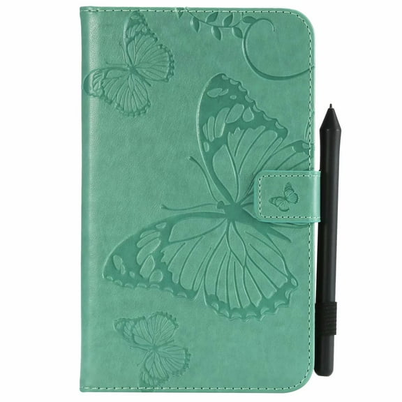 Dteck Samsung Galaxy Tab A 7" T280 Tablet Case, Slim Butterfly Leather Stand Wallet Cover With Auto Wake Sleep