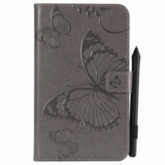 Dteck Samsung Galaxy Tab A 7" T280 Tablet Case, Slim Butterfly Leather Stand Wallet Cover With Auto Wake Sleep