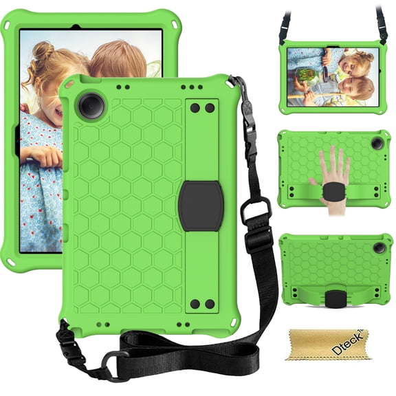 Dteck for Samsung Galaxy Tab A11 Plus/A9 Plus Case, Durable Lightweight Shockproof Handle Stand Cover with Shoulder Strap for Samsung Tab A9+/A11+ 11 Inch Tablet 2023/2025,Green