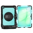 thumbnail image 1 of Dteck for Samsung Galaxy Tab A11 Plus Case 11 Inch with Screen Protector/Rotating Stand/Shoulder Strap, Heavy Duty Full Body Shockproof Cover for Samsung Galaxy Tab A11+/A11 Plus,Black+Light Blue, 1 of 6
