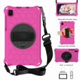 thumbnail image 1 of Dteck Samsung Galaxy Tab A7 Lite 2021 Case Shockproof Drop Protection Cover with 360 Rotating Stand and Shoulder Strap Compatible with Samsung Tab A7 Lite 8.7 inch 2021 (SM-T220/T225), Rose+Black, 1 of 7