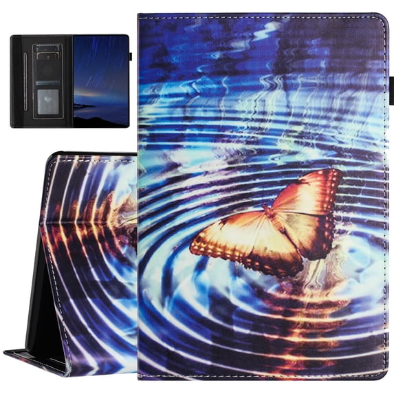 Dteck for Samsung Galaxy Tab A7 Lite Case 2021, Galaxy Tab A7 Lite 8.7 Inch (SM-T220/T225) Tablet Case with Card Slots, Multi-Angle Viewing Stand, Cute Pattern PU Leather Folio Flip Case,Butterfly