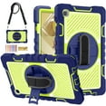 thumbnail image 1 of Dteck Samsung Galaxy Tab A7 Lite Case 8.7" w/ Screen Protector, 360 Rotating Hand Strap Stand Heavy Duty Shockproof Rugged Case w/ Shoulder Strap for Galaxy Tab A7 Lite SM-T220/T225/T227,Navy + Green, 1 of 6