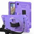 thumbnail image 1 of Dteck for Samsung Galaxy Tab A8 10.5 2022 with Crossbody Strap, 360°Rotating Adjustable Shoulder Hand Strap & Stand Military Grade Shockproof Protective Case, Purple, 1 of 8