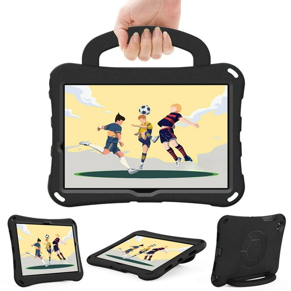 Dteck for Samsung Galaxy Tab A8 10.5 Inch 2022 (SM-X200/X205/X207) Kids Case,Lightweight EVA+PC Kid Friendly Shockproof Stand Handle Protective Case,Black