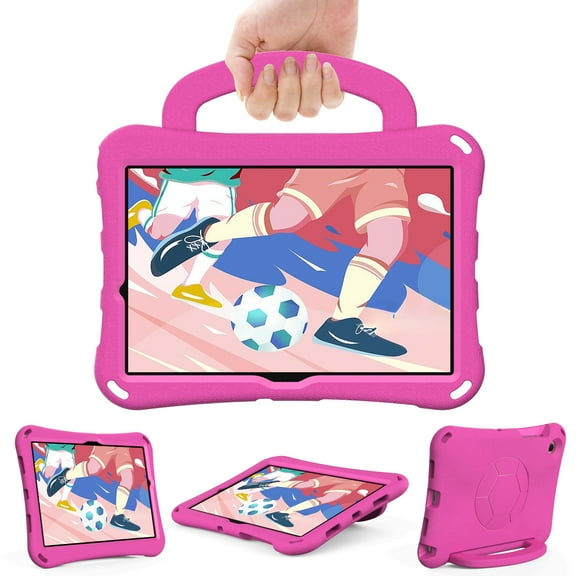 Dteck for Samsung Galaxy Tab A8 10.5 Inch 2022 (SM-X200/X205/X207) Kids Case,Lightweight EVA+PC Kid Friendly Shockproof Stand Handle Protective Case,Rose
