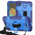 thumbnail image 1 of Dteck for Samsung Galaxy Tab A9 Case 8.7 Inch 2023 SM-X110/X115 with Crossbody Strap, 360°Rotating Adjustable Shoulder Hand Strap & Stand Military Grade Shockproof Protective Case, Blue, 1 of 8