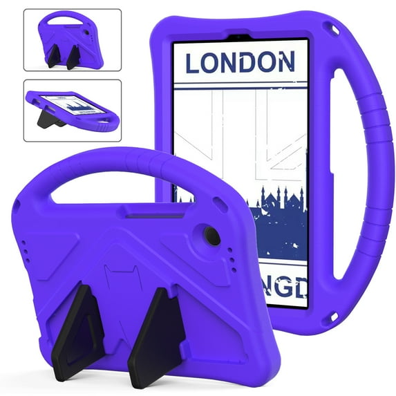 Dteck for Samsung Galaxy Tab A9 Case, Galaxy Tab A9 8.7 Inch Kids Case, Light Weight Durable EVA Shockproof Handle Stand Kids-Friendly Rugged Cover for Samsung Galaxy Tab A9 2023, Purple
