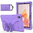 thumbnail image 1 of Dteck for Samsung Galaxy Tab A9 Case with Kickstand Butterfly Wings, Rugged Butterfly Kids Case Cover w/ Shoulder Strap for Galaxy Tab A9 8.7" Tablet SM-X110/X115/X117,Lightpurple, 1 of 6
