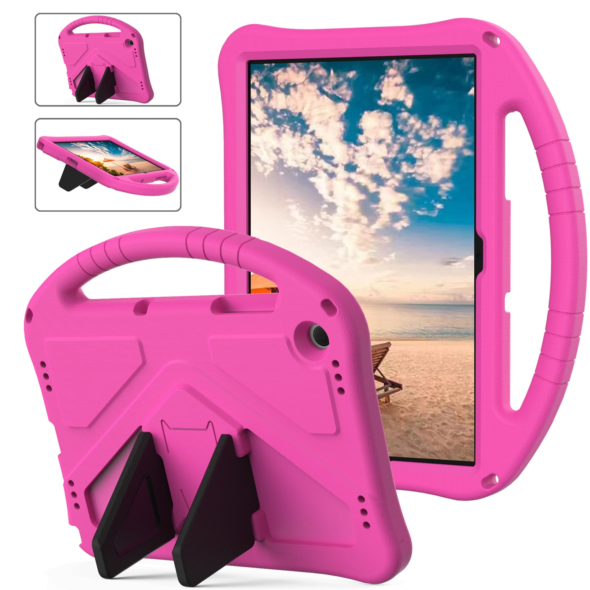 Dteck for Samsung Galaxy Tab A9 Plus Case, Galaxy Tab A9+ 11 Inch Kids Case,  Light Weight Durable EVA Shockproof Handle Stand Kids-Friendly Rugged Cover  for Samsung Galaxy Tab A9+ 2023, Rose 